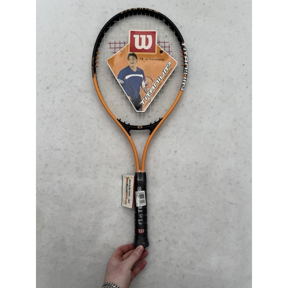 NEW Wilson Titanium 3 Soft Shock‎ 3 Tennis Racquet Racket Orange/Black 4 1/2